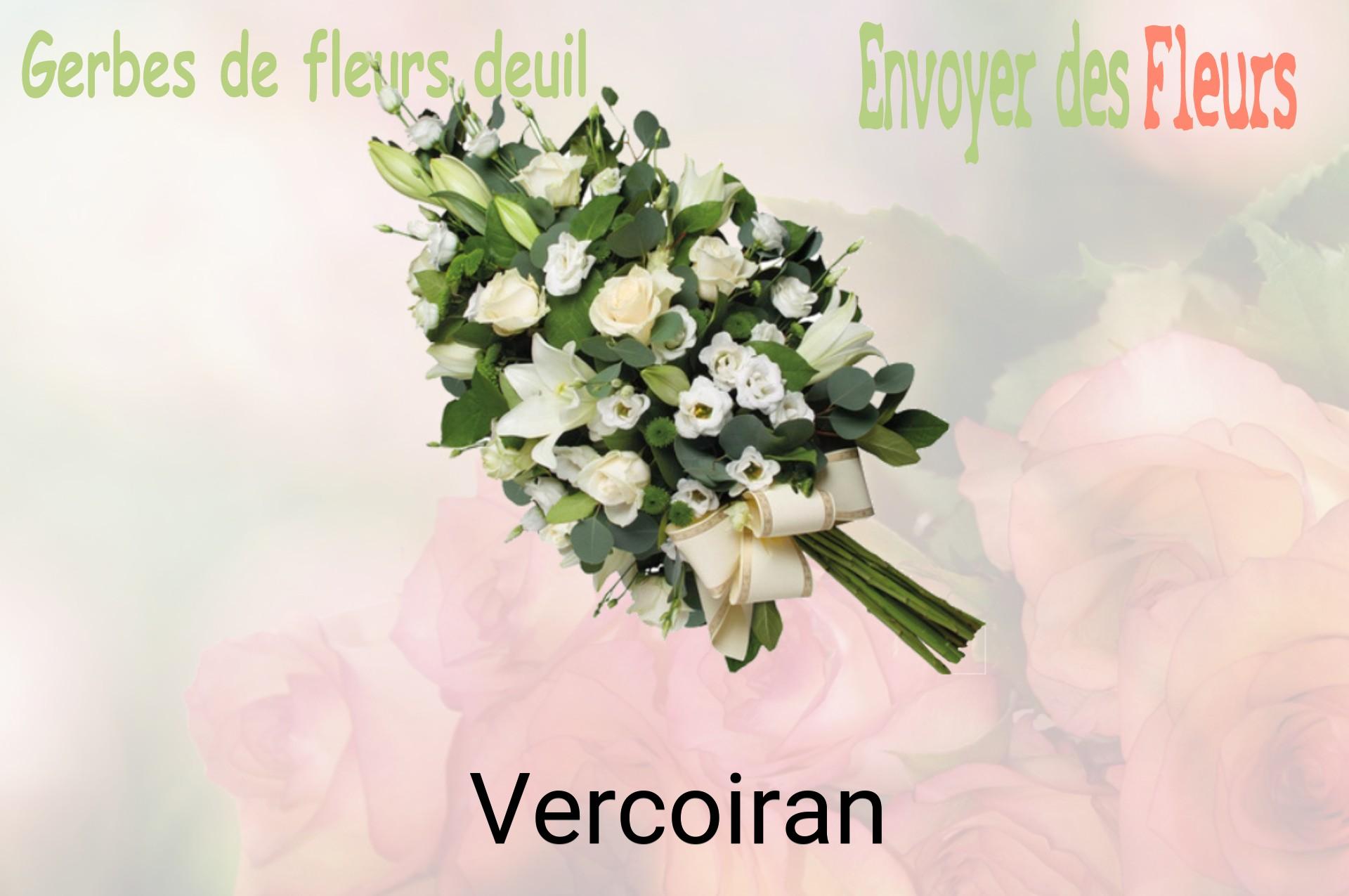 Gerbe de fleurs de deuil livrée à Vercoiran
